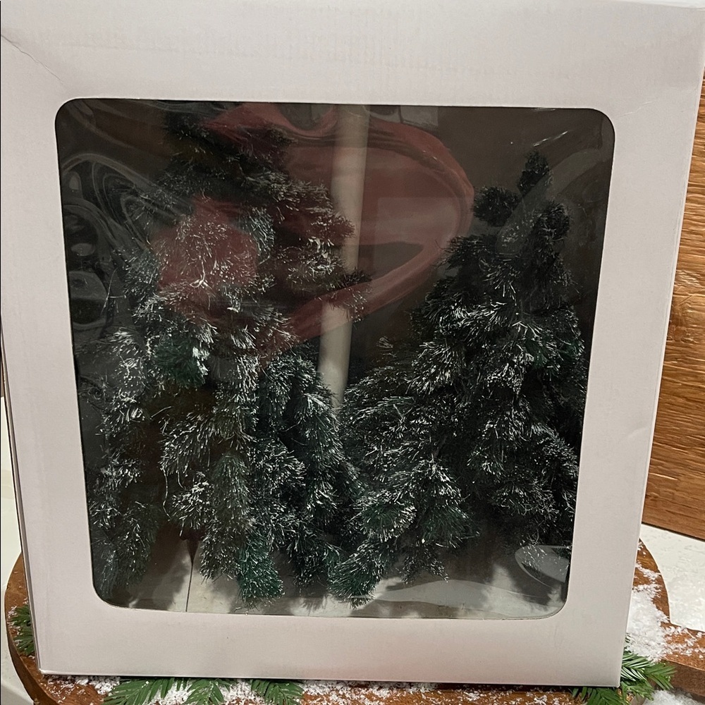 Department 56 Village Green Spruce Trees Set of 2 12” & 15”